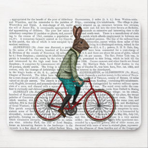Tapis De Souris Lapin sur le vélo 2