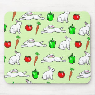 Tapis De Souris Lapins dans le jardin végétal