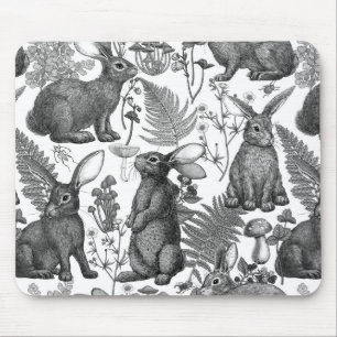 Tapis De Souris Lapins et la flore boisée Souris