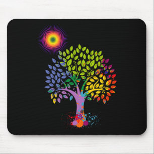 Tapis De Souris L'Arbre Coloré Qui Donne De La Vie À La Terre Arrê