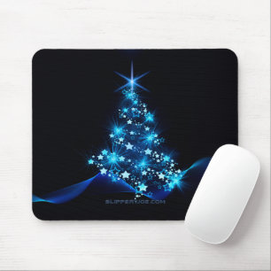 Tapis De Souris l'arbre de Noël stylisé et lumineux de SlipperyJoe