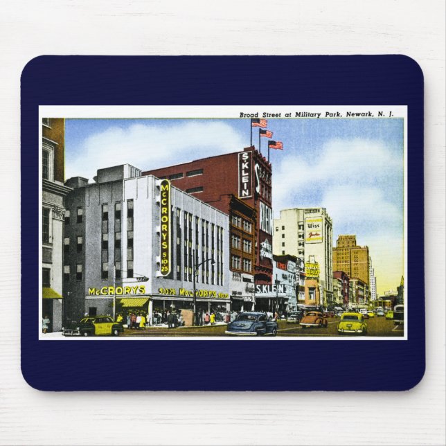 Tapis De Souris Large rue au parc militaire, Newark, New Jersey (Devant)