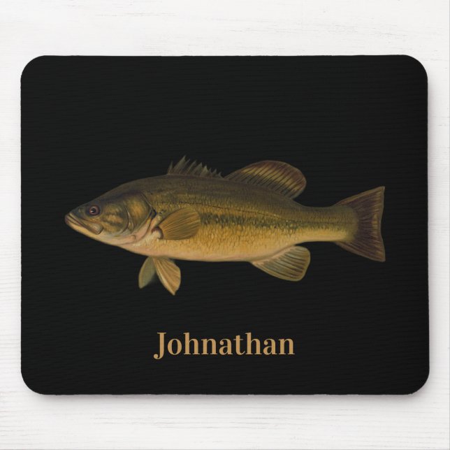 Tapis De Souris Largemouth Bass Fish Your Name Here (Devant)