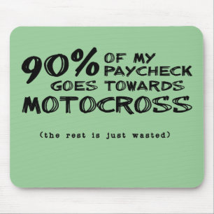 Tapis De Souris L'argent gaspillé Vélo de Jupe Motocross Mousepad