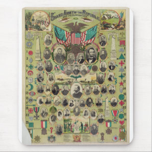 Tapis De Souris L'armée grande américaine de guerre civile de la