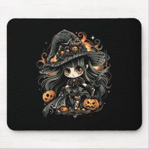 Tapis De Souris L'art féroce de la sorcière d'Halloween