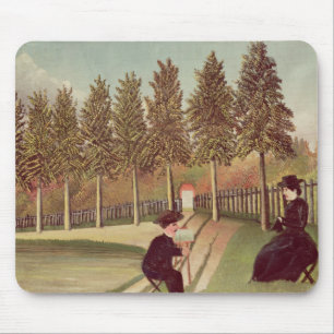 Tapis De Souris L'artiste peignant son épouse, 1900-05