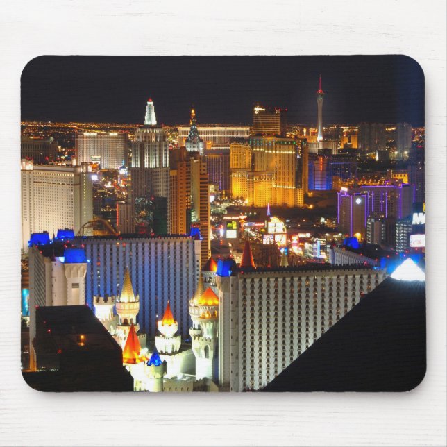 Tapis De Souris Las Vegas, heure de la nuit (Devant)