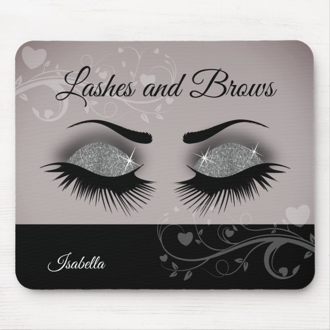 Tapis De Souris Lashes et Broyeurs - gris fumée (Devant)