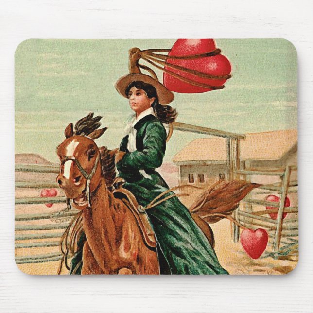 Tapis De Souris Lasso mon coeur Vintage Valentine (Devant)