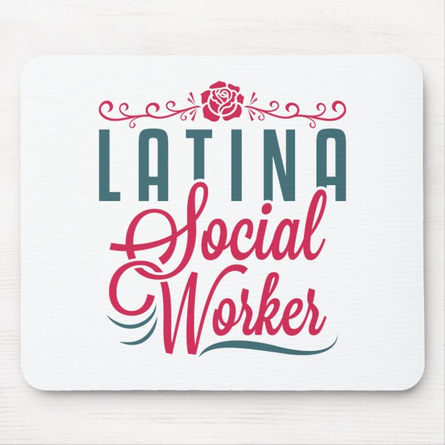 Tapis De Souris Latina Social Worker LCSW Latinx hispanique (Devant)