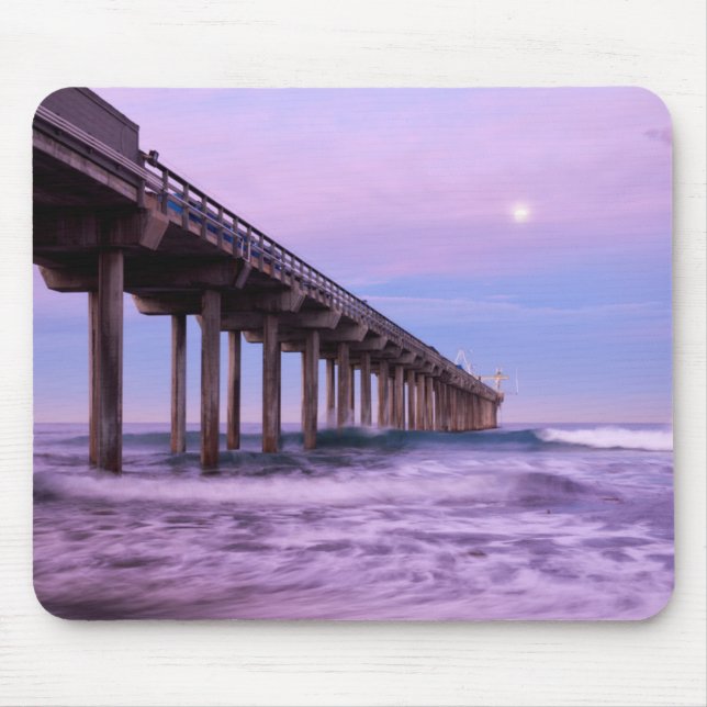Tapis De Souris L'aube violette au-dessus de la jetée, Californie (Devant)