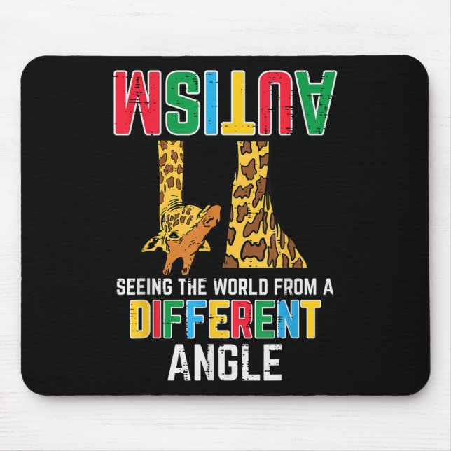 Tapis De Souris L'autisme de la girafe à la vue d'un monde différe (Devant)