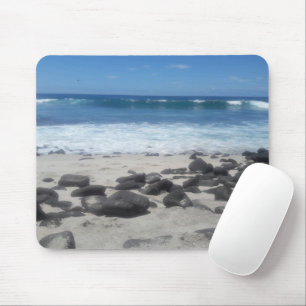 Tapis De Souris Lava Rock Beach Ocean Waves   Mouse Pad