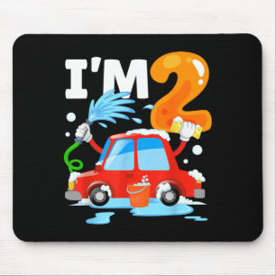 Tapis De Souris Lavage de voiture 2 enfants de deux ans fête d'ann