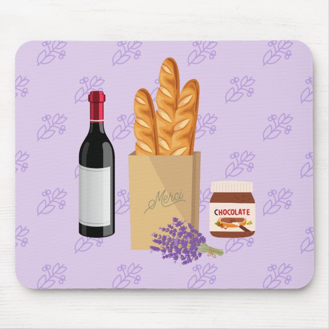 Tapis De Souris Lavande du marché français (Devant)