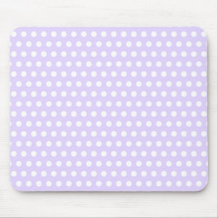 Tapis De Souris Lavande légère avec Pois blancs