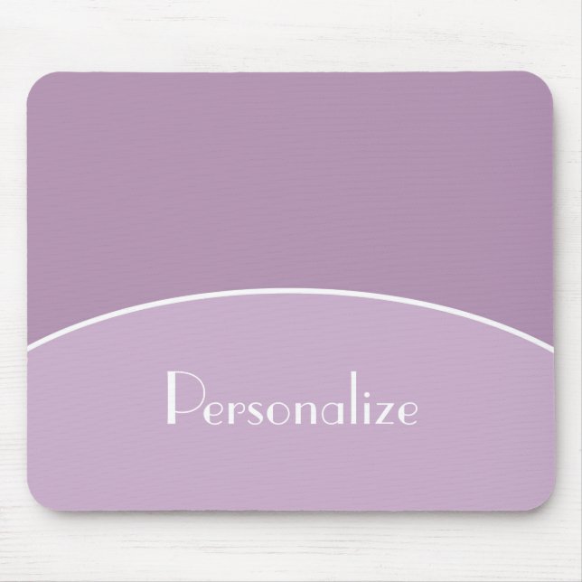 Tapis De Souris Lavande professionnelle moderne chic violet et nom (Devant)