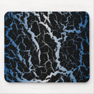 Tapis De Souris Lave de l'espace fissuré - Bleu/Blanc