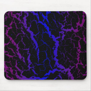 Tapis De Souris Lave de l'espace fissuré - violet/bleu