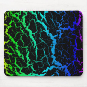 Tapis De Souris Lave de l'espace fissuré - YGCBP arc-en-ciel