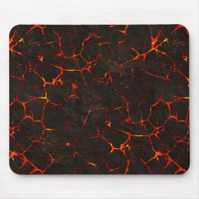 Tapis De Souris Lave moulue fondue criquée de volcan de roche (Devant)