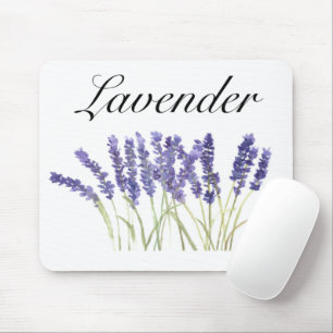 Tapis De Souris Lavender flowers watercolor herbs purple chic