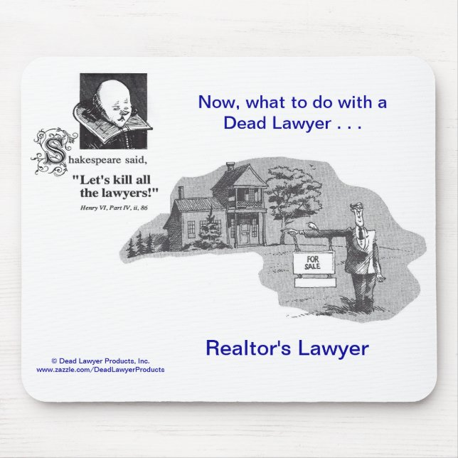 Tapis De Souris L'avocat Mousepad de l'agent immobilier mort de (Devant)