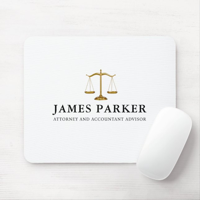 Tapis De Souris Lawyer Attorney At Law Classy White (Avec souris)