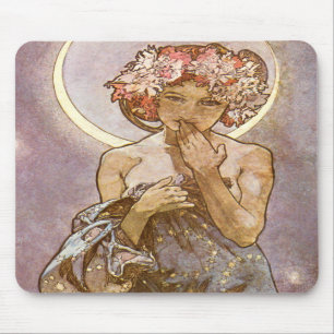 Tapis De Souris Le ~ Alphones Mucha Mousepad de lune