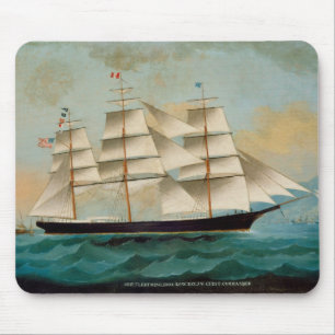 Tapis De Souris Le bateau Fleetwing, baie de Hong Kong