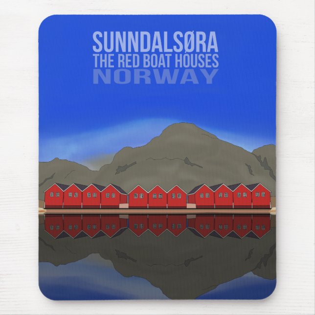 Tapis De Souris Le Bateau Rouge Maisons Sunndalsøra Norvège (Devant)