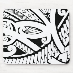 Tapis De Souris le beau tatouage d'île conçoit l'art noir modern