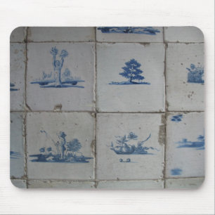 Tapis De Souris Le bleu de Delft couvre de tuiles Mousepad