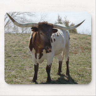 Tapis De Souris Le boeuf rouan de Longhorn personnalisent si
