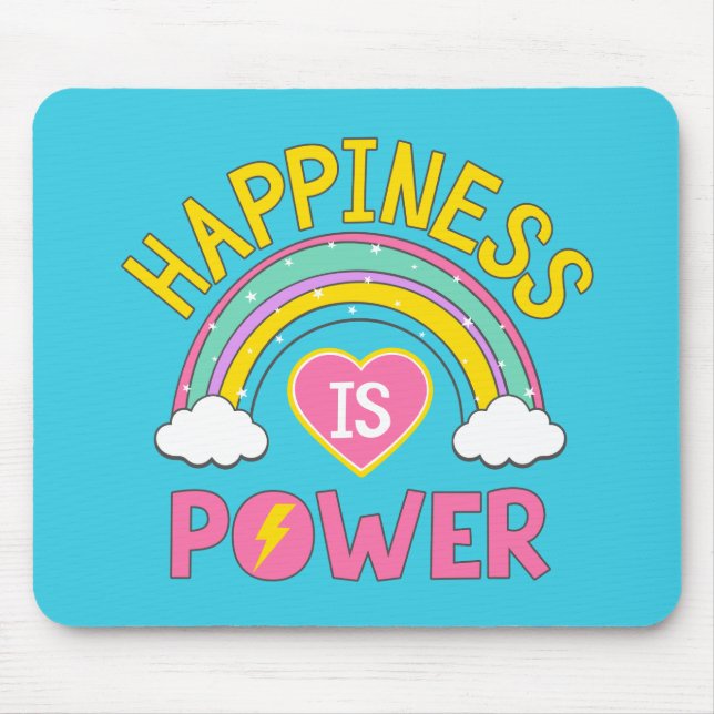 Tapis De Souris Le bonheur est Power Rainbow (Devant)