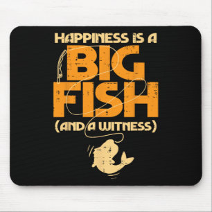 Tapis De Souris Le Bonheur Est Un Grand Témoin De Poisson Drôle Pê