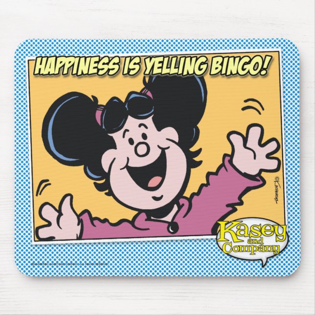Tapis De Souris Le bonheur hurle le BINGO-TEST ! (Devant)