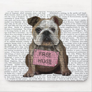 Tapis De Souris Le bouledogue libèrent des étreintes