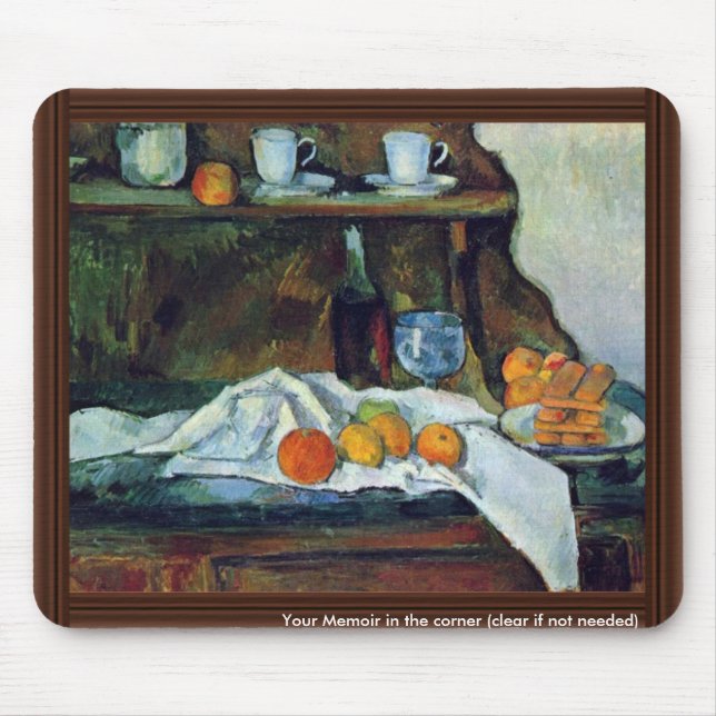 Tapis De Souris Le buffet par Paul Cézanne (la meilleure qualité) (Devant)