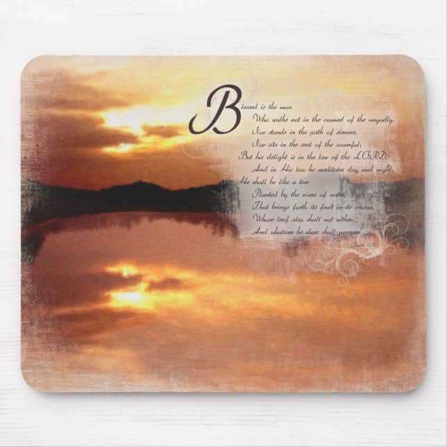 Tapis De Souris Le cadeau chrétien de vers de bible d'écriture (Devant)
