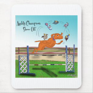 Tapis De Souris Le champion d'agilité montrent