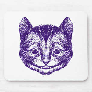 Tapis De Souris Le chat de Cheshire a encré le pourpre