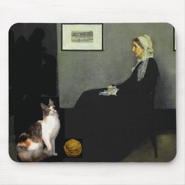 Tapis De Souris Le chat de la mère de Whistler (Devant)