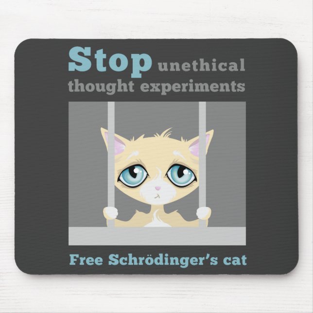 Tapis De Souris Le chat de Schrodinger libre (Devant)