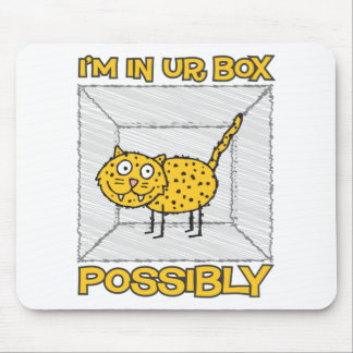 Tapis De Souris Le chat Lolcat Mousepad de Schrodinger drôle