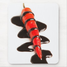 Le chocolat a couvert le poivre Mousepad de