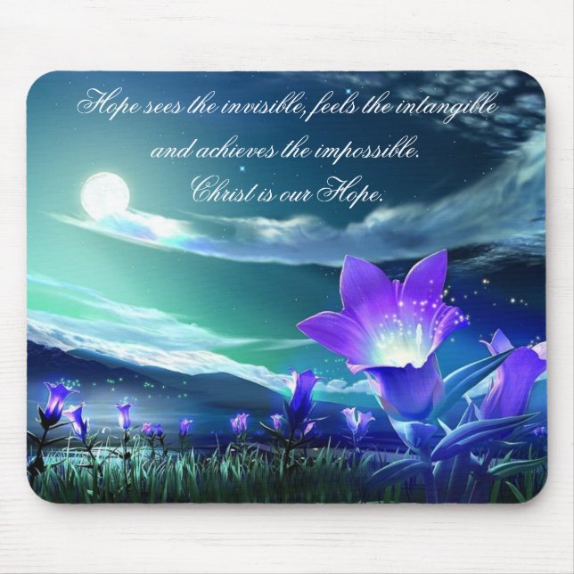Tapis De Souris Le Christ est notre mousepad d'espoir (Devant)