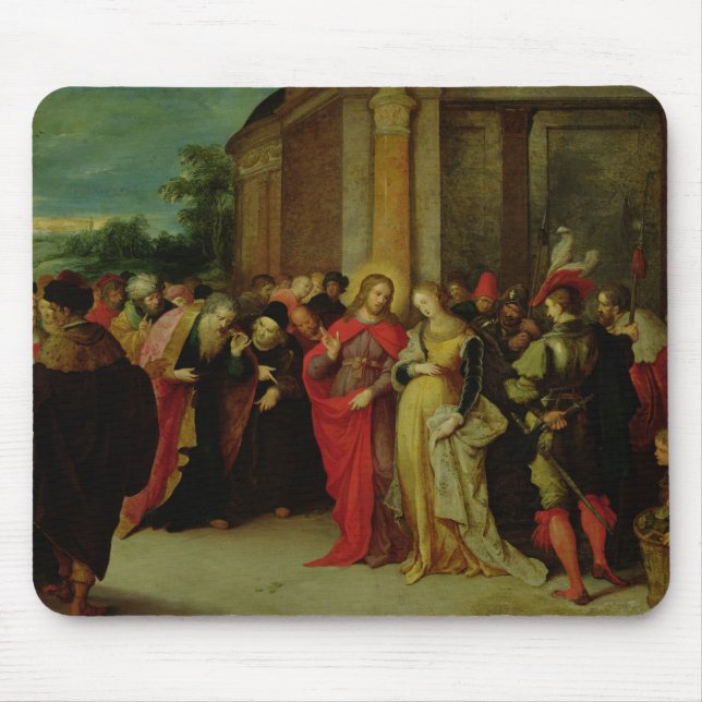 Tapis De Souris Le Christ et l'adultère rentré par femme (Devant)