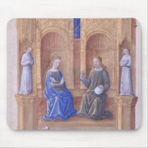 Tapis De Souris Le Christ et Vierge Marie couronnée